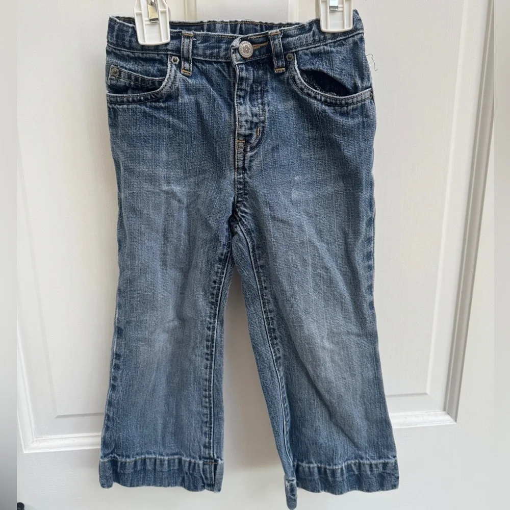 Baby Gap 3T Girls Blue Denim Flare Jeans Pants